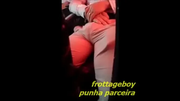 HD A hot guy with a huge bulge in a bus total Tube