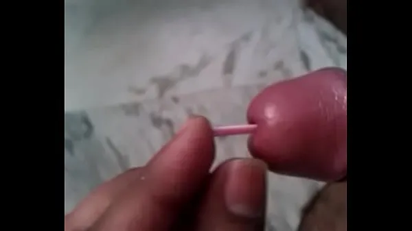 Tổng số HD Banty put plastic stick in his Dick Ống