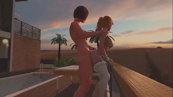 HD Redhead Shemale baise Blonde Tranny - Sodomie, Porno de dessins animés de Futanari en 3D au coucher du soleil Tube total