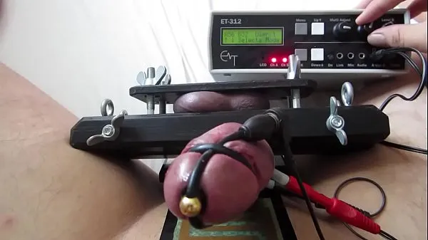 HD E-STIM, BALL VICE & COCK RÜCKHALTUNG MIT EROSTEK ET-312B insgesamt Tube