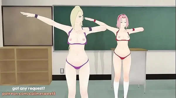 HD Sakura und Ino MMD: Schütteln Sie es ab insgesamt Tube