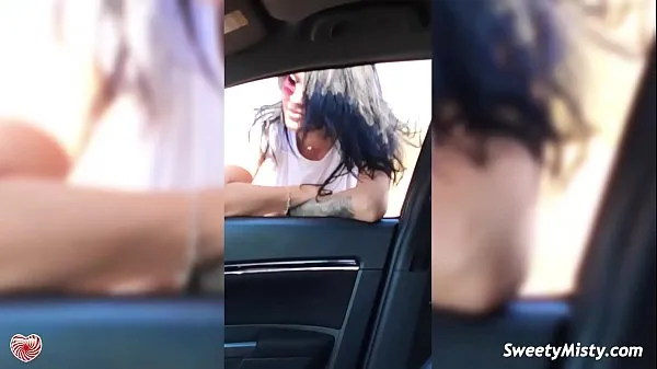 HD Sexy Babe Sensual Blowjob Big Dick in the Car by the Sea total Tube