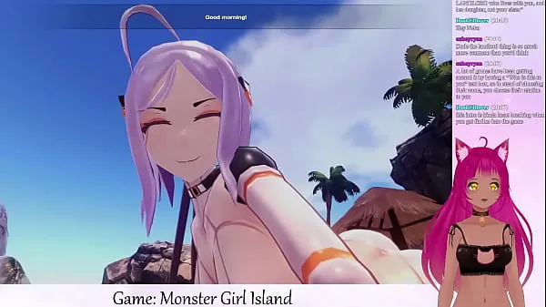 एचडी VTuber LewdNeko Plays Monster Girl Island Part 1 कुल ट्यूब