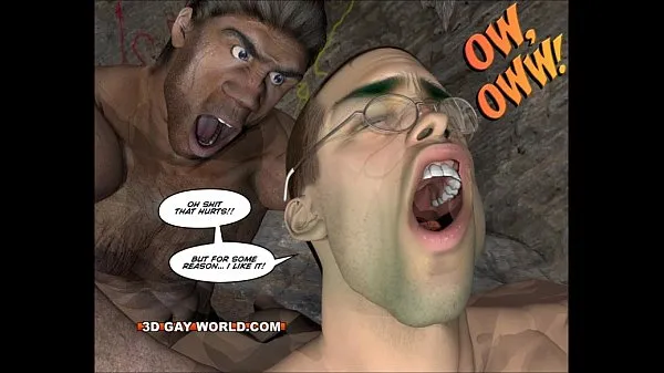 HD CRETACEOUS COCK 3D Gay Comic Story about Young Scientist Fucked by Hunky Primeva toplam Tüp