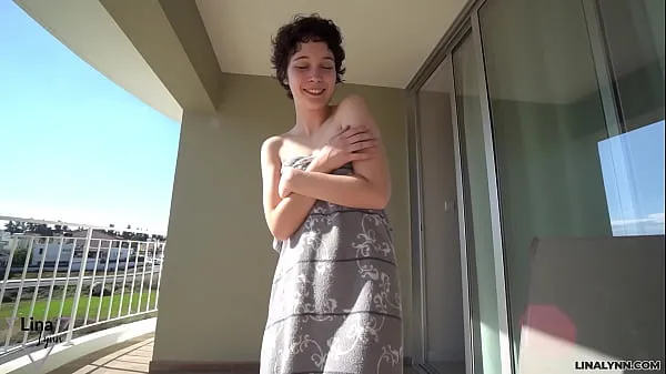 HD First FUCK outdoors! LinaLynn on the hotel balcony total Tube