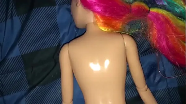 HD 28 Inch Rainbow Hair Barbie Doll Back rør i alt