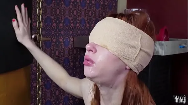 HD Blindfolded cum addicted redhead slavegirl gagging cock and swallowing her masters cum total Tube