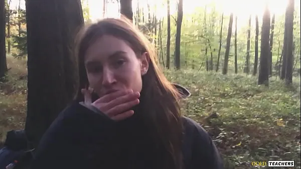 HD Russian girl gives a blowjob in a German forest (family homemade porn total Tube