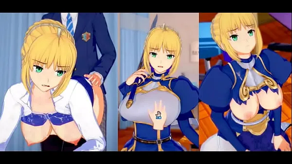 HD Eroge Koikatsu ! ] FGO (Fate) Altria Pendragon (Saber) frotte ses seins H! 3DCG Big Breasts Anime Video (FGO) [Hentai Game Fate / Grand Order Tube total